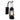 A black electric oil lantern wall sconce with a clear glass hurricane, mounted on a wall bracket.