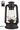 Vintage electric lantern table lamp with glass shade and rustic metal frame, ideal for rustic decor and cabin lighting