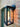 Outdoor wall sconce lantern installed in an on position